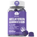 Melatonin Gummies 10mg 20mg til voksne, Ekstra styrke med L- Theanin, Ashwagandha, Magnesium, gurkemeje, GABA, Lemon Balm og kamille til støtte sundhed Circadian Rhythm, Vegan Grape Flavor