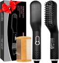 Beard Straightener for mænd, Premium Opvarmet Beard Brush w / Anti- Scald Feature, Beard Straightening Comb, Unique Fathers Day Fødselsdag Valentines Gaver for mænd ham far Kæreste jul Stuffers