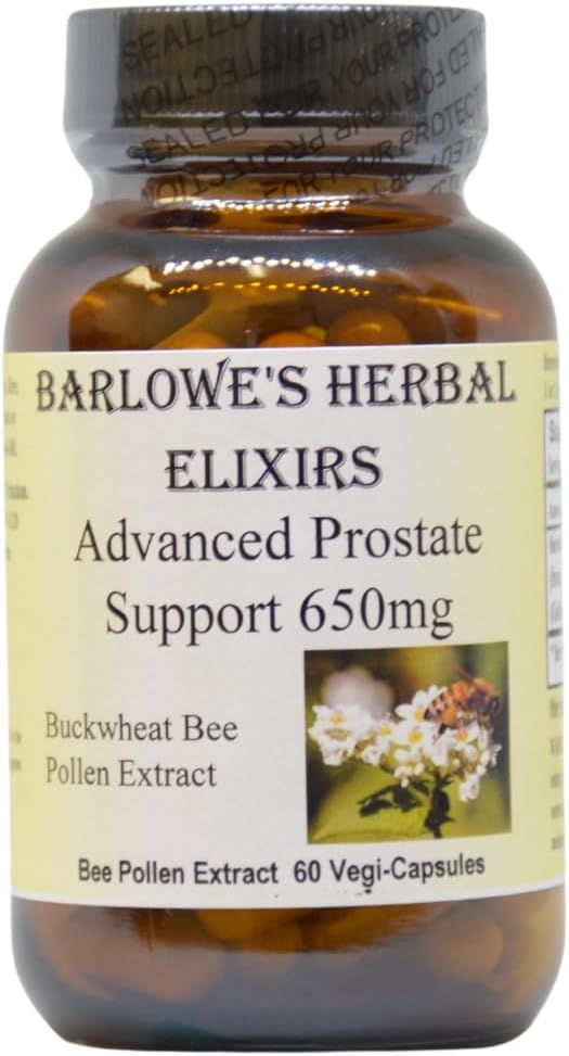 Avanceret prostatastøtte (124; buckwheat Bee Pollen Supplement) 124; 750mg Per Capsule (124); Urin- og prostatatilskud (124; Menopausal Support for Women) 124; 60 Vegan, Halal og Kosher Capsules (124; Non- GMO)