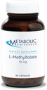 Metabolisk vedligeholdelse L- methylfolat 10 mg - L methylfolat, methylfolat supplement til kvinder & mænd, methylerede vitamin B9 (5 - MTHF) for hjerne sundhed, fokus og ro - 90 kapsler (pakning med 1)