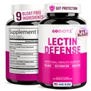 GOBIOTIX Lectin Defense - Lectin Blocker Supplement for Leaky Gut med MSM og fordøjelsesenzymer - Aids in Intestinal Health for Women and Men - Non- GMO + Gluten Free - 60 kapsler (1)