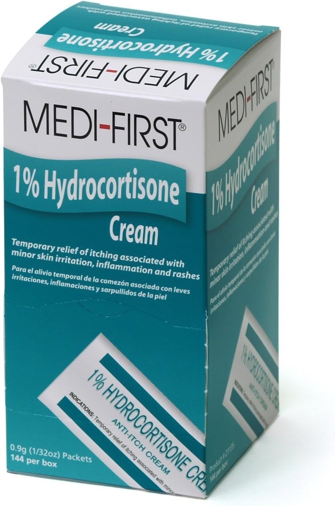 Hydrocortison Anti- Itch Cream Pakninger til førstehjælp & nødspark, 144 Pack