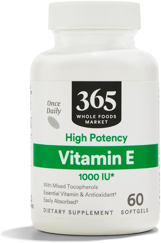 365 af Whole Foods Market, E-vitamin 1000 IE, 60 Greve
