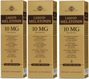 Solgar Liquid Melatonin 10 mg, Natural Black Cherry Flavor - 2 fl oz, Pack of 3 - Great for Jet Lag - Vegan, Gluten Free - 177 Total Servering