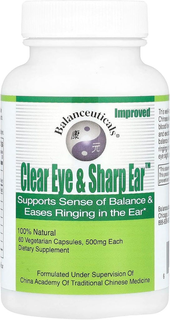 Clear Eye & Sharp Ear Kosttilskud Kapsler, 500 mg, 60 Count Flaske