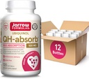Jarrow Formulas QH- Absorb, 100 mg, Ubiquinol Kosttilskud til sund kardiovaskulær funktion, 120 Softgels, 120 Day Supply, 12 Pakker