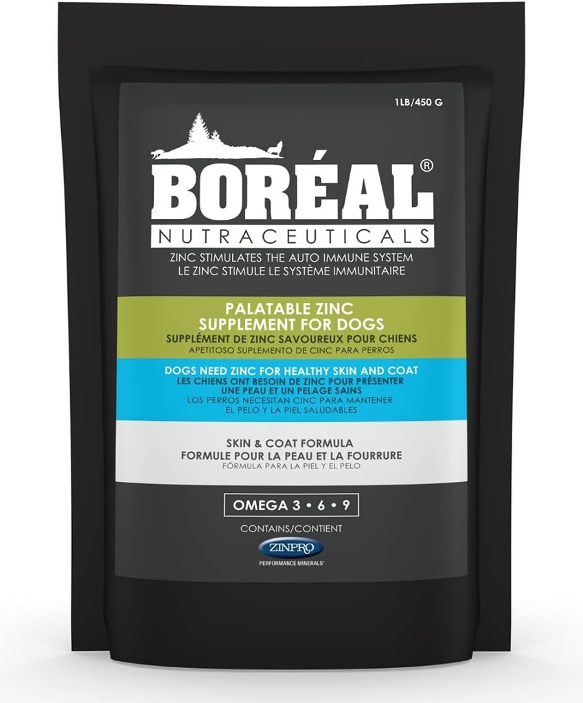 Boréal palerable zink supplement til hunde 16 oz Re- Sealable Bag