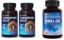 Bioemblem gurkemeje med klinisk undersøgt turmiPure antarktisk krill Oil Supplement