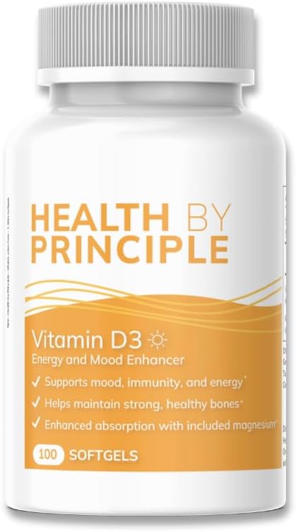 D3- vitamin - til immunstøtte, benhygiejne, kognitiv støtte - naturlig, økologisk, ikke-GMO, gluten fri - 100 Softgels