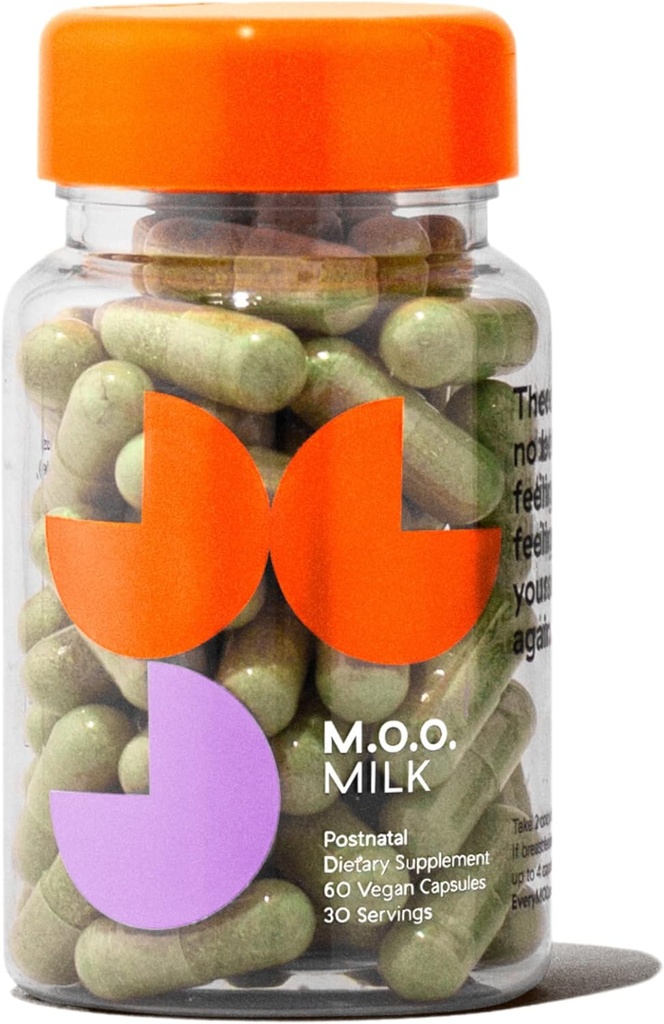 M.OO. Postnatale Vitaminer med Amning Support - Postpartum Inddrivelse, Amning Supplement for Amning Kvinder, 7 - Ingredient Superfood Postnatal Formel, Overcomes Hormonal Balance