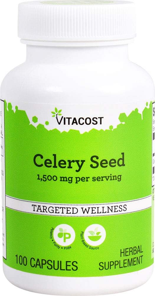 Vitacost Selleri Seed -- 1.500 mg per portion - 100 kapsler