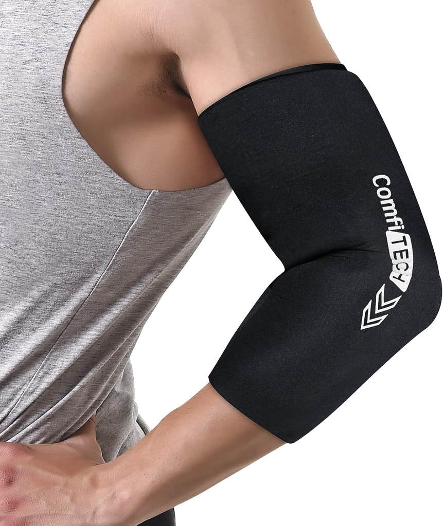 ComfiTECH Elbow Ice Pack Wrap, Multi- Brug Ice Pack til albue, Arm, Knee og Calf, Fleksibel Ice Sleeve til Tennis Albuer, Golfspillere Arm, Muskel Afslapning, Stor