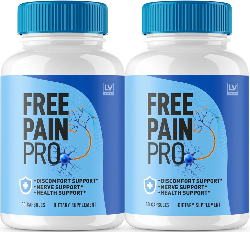 (2 Pack) Free Pain Pro Kapsler, Official Free Pain Pro Supplement Kapsler Avanceret formel, Free Pain Pro Pills Alle naturlige til at understøtte samlet wellness, Free Pain Pro Formel anmeldelse, 120 Kapsler