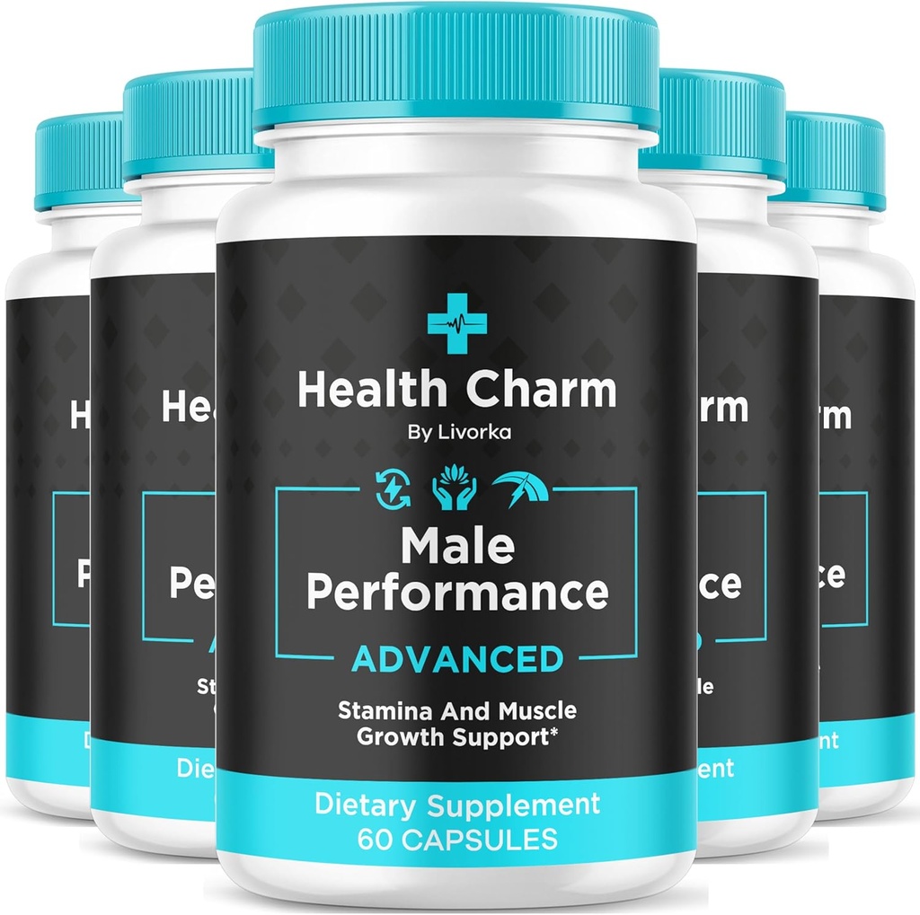 (5 Pack) Health Charm, Health Charm Pills, Health Charm Kapsler, Official Health Charm for Mænd Kapsler, Health Charm Supplement Support, HealthCharm Alle naturlige Pastillas, 300 Kapsler til 5 Måneder