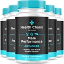 (5 Pack) Health Charm, Health Charm Pills, Health Charm Kapsler, Official Health Charm for Mænd Kapsler, Health Charm Supplement Support, HealthCharm Alle naturlige Pastillas, 300 Kapsler til 5 Måneder