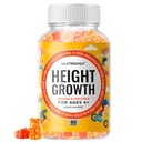 Teens højdevæksttillæg Gummies - Kids Grow Taller Natural Højde Increaser Multivitamin - med Calcium Vitamin D3 K2 Zink L- Arginin L- Glutamin L- Ornithin til Drenge Piger
