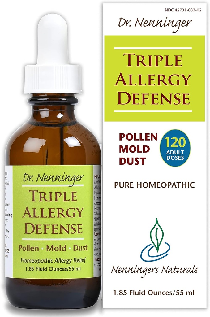 Triple Allergy Defense 120 Doser Multi- symptom Relief Pollen Mold Dust