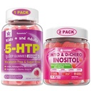 LILICARE Bundle: 5htp Gummies med Magnesium Glycinate - Melatonin Free Sleep Gummies for voksne & Børn 8 + & Inositol Gummies Ideal 40: 1 Ratio Myo & D- Chiro Inositol Supplement