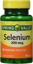 Spring Valley - Selenium 200 mcg, 100 tabletter