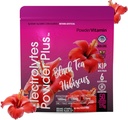 PowderVitamin Electrolytes Powder Plus (50 Servings) Black Tea Hibiscus Electrolyte Powder Keto, Sugar Free, Pink Himalayan Salt,1000mg Potassium,120mg Calcium,120mg Magnesium, Hydration Powder