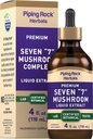 Piping Rock Mushroom Complex Liquid Drops Mex124; 4 Fl Oz Mex124; 7 i 1 Mex124; Maitake, Shiitake, Reishi, Chaga, Cordyceps, Lions Mane & Oyster Mushrooms Mex124; Vegetarisk Tincture Mex124; Non- GMO, Gluten Free