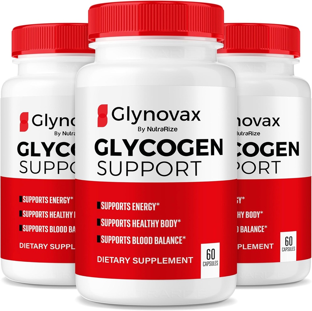 NutraRize (3 Pack) Glynovax piller, Glynovax Glycogen Support Formel, Alle naturlige supplement til at vedligeholde sunde stabile niveauer, officielle Glyno Vax Anmeldelser (180 kapsler)