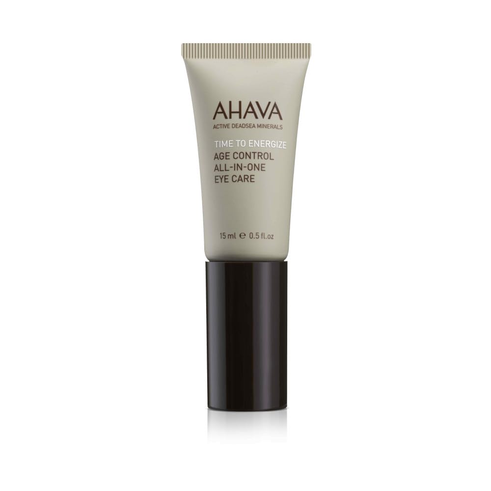 AHAVA tid til at energize mænds alder kontrol all- in- One Eye Care - Forfriskende & Hydrating Gel til Glat Undereye Area, Reducere mørke cirkler, med Osmoter, Aloe Vera, Koffein, Peptider & G- Force, 0.5 Fl.Oz