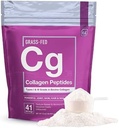 Væsentlige elementer Hydrolyzed Collagen Peptider pulver til mænd og kvinder - Fælles, Hud, Hår & Nail Support - 15 Bedste Type I & III Grass- Fed Bovin Collagen - 30 Servering