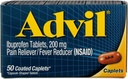 Advil Pain Reliever / Fever Reducer 200 mg overtrukne tabletter 50 ea (pakning med 6 stk.)