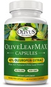 OliveLeafMAX Olive Leaf Extract (40% Oleuroepin) + Organic Olive Leaf Powder + Ingen Fillers + 60 Vegetariske Kapsler + Sourced fra Spanien og fremstillet i USA på GMP Facility