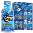 5- timers ENERGY Shots Extra Strength, Blue Raspberry Flavor, 30 Greve, 1,93 Fl Oz, Sukker fri, nul kalorier, Aminosyrer og essentielle B-vitaminer, Kosttilskud, Feel Alert og Energized, 230 mg Koffein