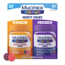 Mucinex Children 's Mighty Chews Kids Cough Medicine Daytime and Nighttime Value Pack, Let at dosere Hough Suppressant for Kids with Dextromethorphan, Mixed Berry Flavor, 32 Medicated Chewable Tablets