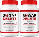 NutraRize (2 Pack) Sukker Delete Kapsler, Officiel støtte Formel for samlet sundhed, Sukker Delete Pills til at opretholde sunde stable niveauer, Premium SugarDelte Pastillas anmeldelse (120 Kapsler)