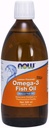 NOW Supplements, Omega-3 Fish Oil Liquid, Molecularly Distilled, Lemon Flavored, 16.9-Ounce