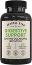 Crystal Star fordøjelsesstøtte supplement (60 kapsler) - Urte Gut sundhed supplement, der hjælper med lejlighedsvis Gas & Bloating - pebermynte, Aloe Vera, Slippery Elm & Ingefær - ikke-GMO