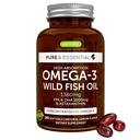 Igennus Ultra Pure Omega 3 Triglycerid rTG Wild Fish Oil 1360mg, IFOS Certified, EPA DHA 1000mg Plus Astaxanthin, Non- GMO, for mænd og kvinder, 180 Softgels