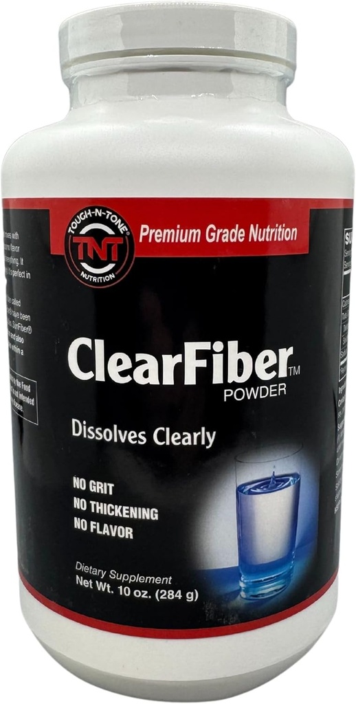TOUGH- N- TONE ClearFiber Powder - Opløselig Fiber med SunFiber ® PHGG - Tastløs, Odorless, Non- Thickening - Understøtter fordøjelse og hjerte sundhed - Prebiotic