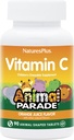 NaturesPlus Animal Parade C Vitamin C Children 's Chewable - Natural Orange Juice Flavor - 90 Animal- Shaped Tablets, Pack of 4 - Vegan, Vegetar, Gluten Free - 180 Total Servering