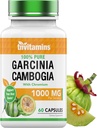 tnvitamins Garcinia Cambogia Uddrag kapsler (1000 MG x 60 piller) med Chrom Note 124; Vægttab piller til kvinder & mænd *