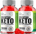 (2 Pack) Essential Keto ACV Gummies - Advanced Formel Essential Keto + ACV Weight Management Gummies Apple Cider Vinciate Keto Essential Kosttilskud Anmeldelser Vitamin B12 B6 (120 Gummies)