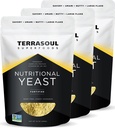 Terrasoul Superfood Premium Nutritional Gær Flakes, 3 Lbs (Pack of 3), Foraliseret, Savory Superfood til Vegansk ost, krydderier, og Plantbaseret protein Boost