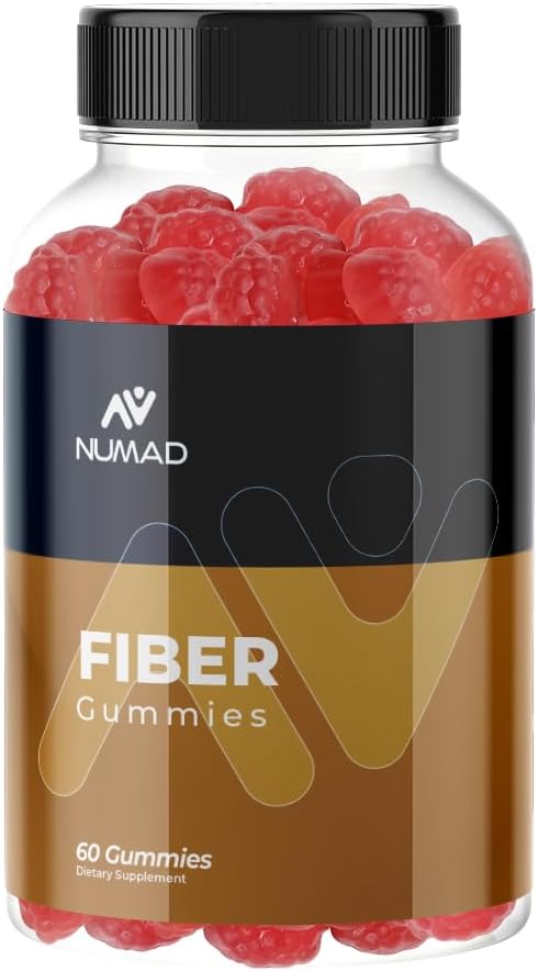 NUMAD Gummies Fiber Aids fordøjelse, sund tarmbevægelse 60 Gummies fordøjelsessygdomme, Understøtter Regularitet sund fordøjelse Naturlig Jordbærsmag