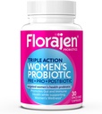 Florajen Women 's Complete Triple- Action Prebiotic + Probiotic + Postbiotic for fordøjelse og immunforsvar - Fast- Fungerende Relief fra Forstoppelse & Bloating - Gluten- Free - Vegan - Non- GMO - 30 - Greve