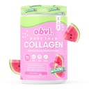 Obvi mere end Collagen pulver • 124; understøtter sundt hår, hud, negle, nitter, Gut • 124; Grass- Fed Multi Collagen supplement med Hyaluronic Acid, Biotin, Keratin • 124; Vandmelon, 25 Servere