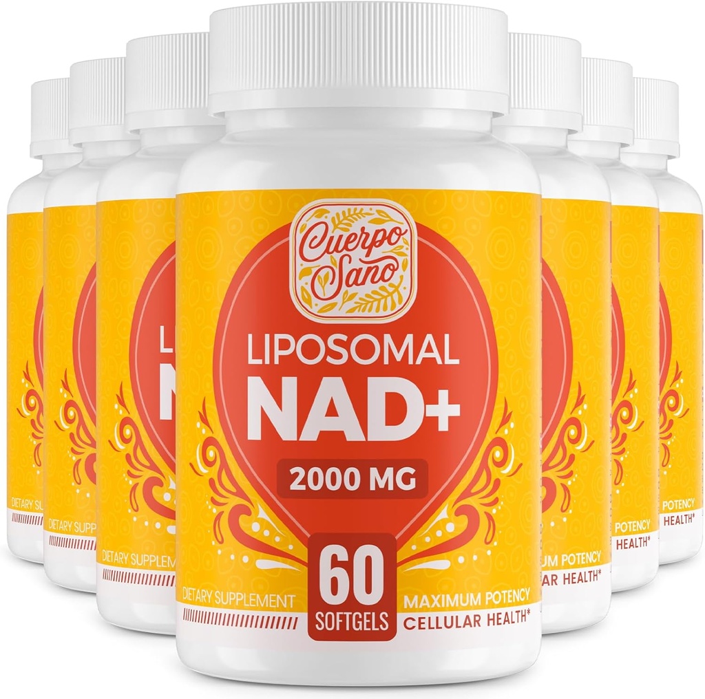 2000 MG NAD Supplement, Liposomal NAD + med høj absorption, mere effektiv end Nicotinamid Riboside, Pure & Plus Boosting Supplement, Aging Defense, Metabolisme & Cellular, 480 bløddele