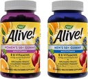 Naturen er i live! Kvinder og mænd 50 + Gummy Multivitaminer, B- vitaminer, lækre flavors, 60 Gummies Per flaske