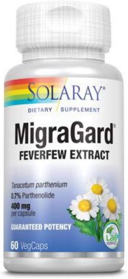 SOLARAY MigraGard, Veg Cap (Btl- Plastic) 350 mg