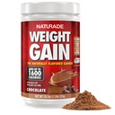 Naturade - All Natural Weight Gain Drink Mix - Gluten Free, Lækker Taste, 1600 kalorier pr Servering - Mass Gainer w / Kulhydrater & Protein - Chokolade, 20.3 Ounce (12 Servere).
