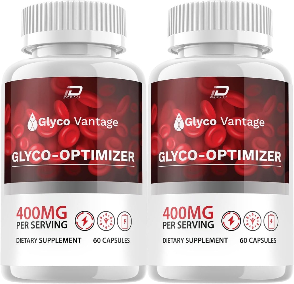 Glyco Vantage kapsler - GlycoVantage Advanced Supplement, Alle naturlige Formel til at opretholde sunde niveauer, Maksimal styrke Daglig Formel, Glyco Ventage Kapsler Anmeldelser (2 Pack - 120 Kapsler)