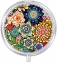 Pill Case, Cute Travel Pill Box til purse, Fugt Bevis Lille Medicine Holder, Bærbar Pocket Medicine Organizer Dispenser til at holde vitaminer, Torve Lever olie, Kosttilskud, Mandala Flower